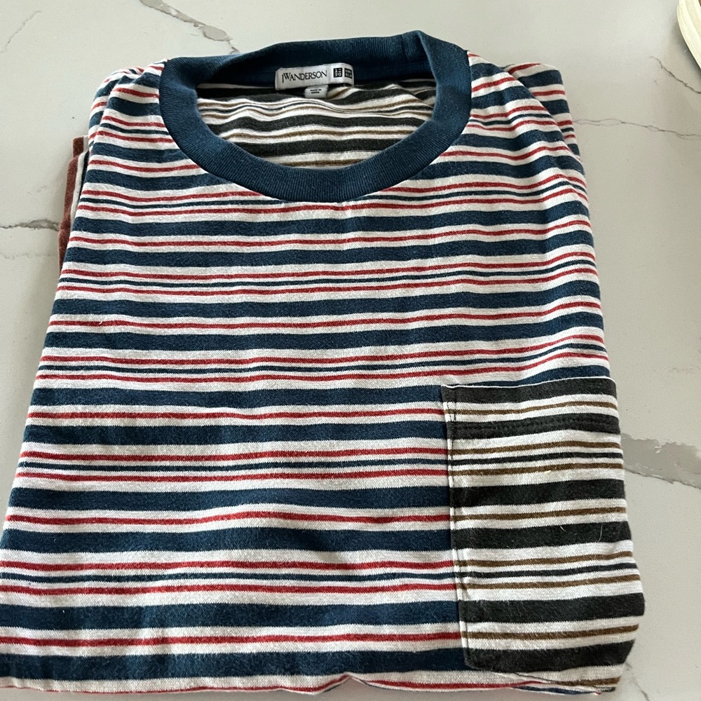 Jw anderson x uniqlo stripped tshirt